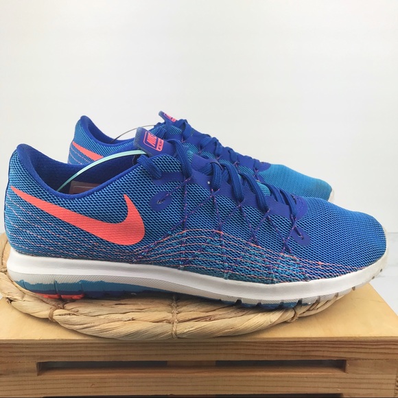 Nike Flex Fury 2 Blue Mango White Running Shoe - Picture 2 of 9